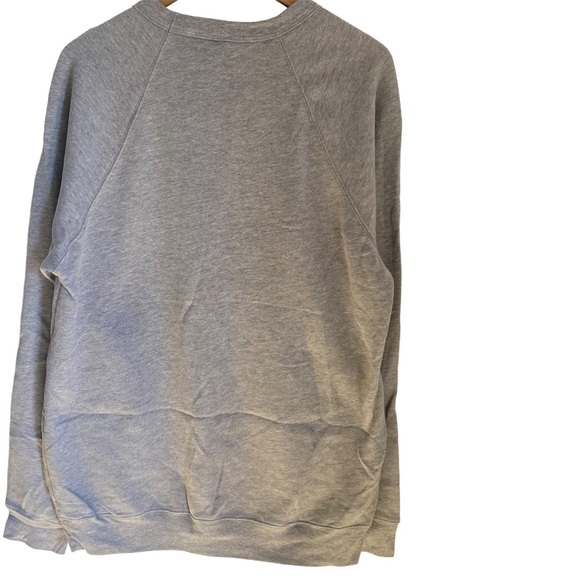 Bella Canvas Fleece Collection SUPPORT LOCAL Gray Black Crewneck Sweatshirt - Picture 4 of 5